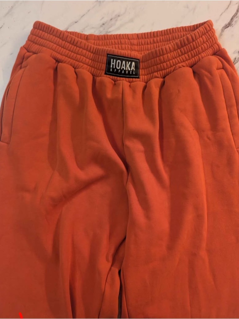 Woman Orange Jogger Sweatpants size LARGE